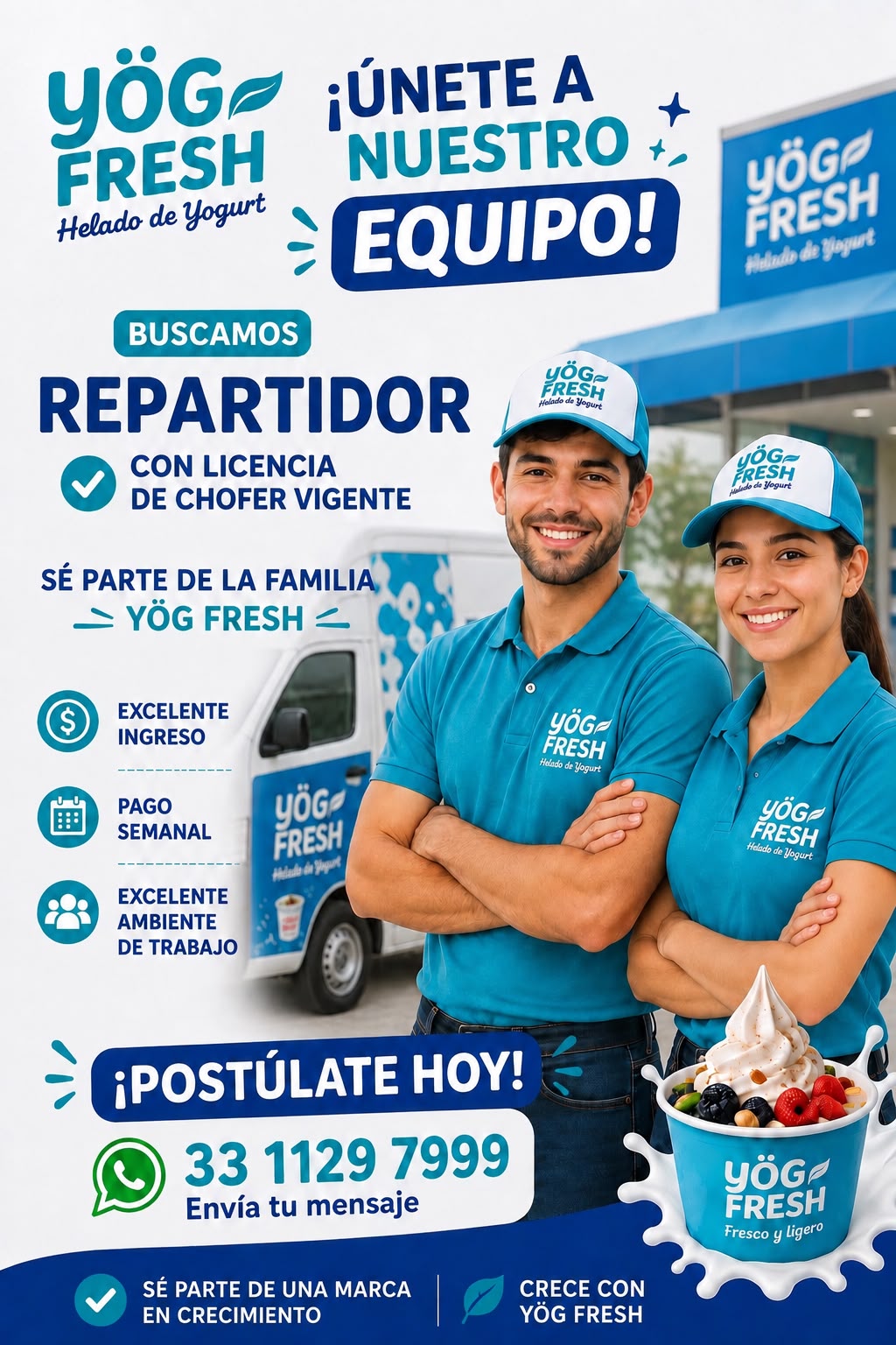 Vacante de repartidor Yög Fresh